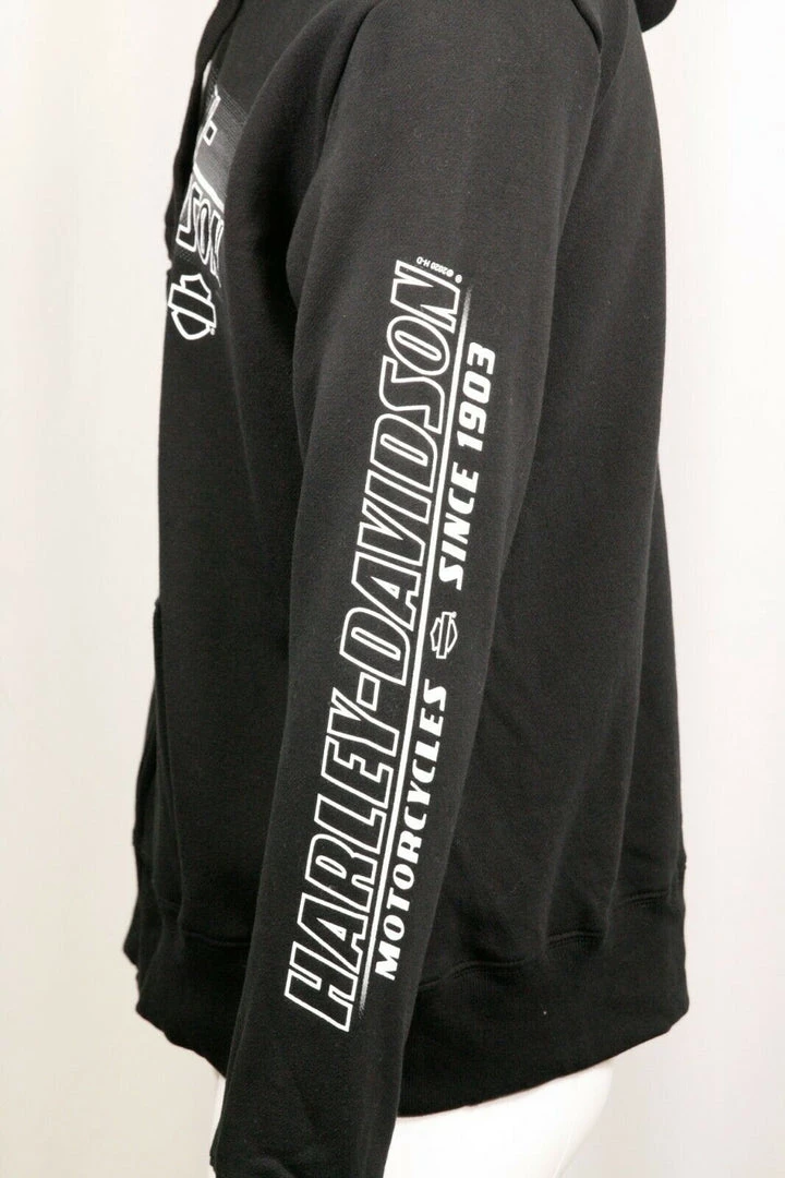 Harley-Davidson Women's Black Gold Zip Up Hoodie 7 Harley-Davidson Women's Black Gold Zip Up Hoodie