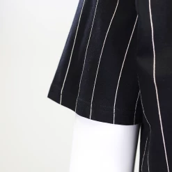 FILA Men's Black Beige Vertical Stripe Crew S/S T-Shirt (S05)