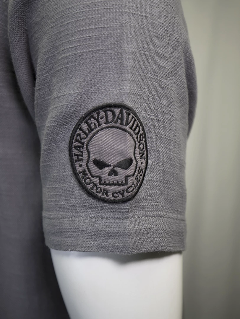 Harley-Davidson Men's Grey Skull S/S Woven Shirt (S11) 7 Harley-Davidson Men's Grey Skull S/S Woven Shirt (S11)