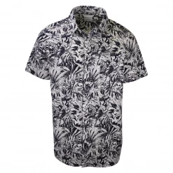Columbia Men's Black Forrest Rapid Rivers II Printed S/S Shirt (465) Medium