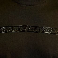 Harley-Davidson Men's Black Glossy Text S/S T-Shirt