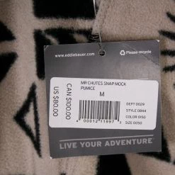 Eddie Bauer Men's Pumice Chutes Snap Mock Neck L/S Sweater (Retail $100) Mens