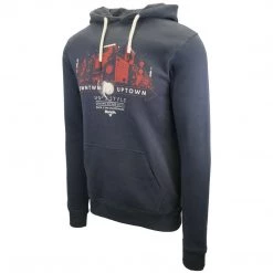 Bench Men's Navy Old School Printed Pullover Hoodie Mens