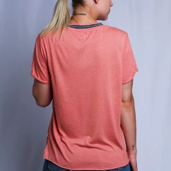 Roxy Women's Ribbed Collar Two Tone Pocket S/S T-Shirt (S10)