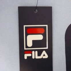 FILA Men's Light Blue Cream Navy Letters S/S T-Shirt (S02F)