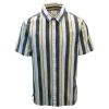 Spotted Clothing Quik Silver Men's 50 Years Of Adventure Striped S/S Woven Shirt