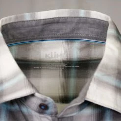 Kuhl Men's Classic White Grey Celeste Plaid S/S Woven Shirt (S05)