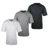 Mens Dickies Men's White Heather Grey Black 3 Pack S/S T-Shirt (S03) 2 Mens Dickies Men's White Heather Grey Black 3 Pack S/S T-Shirt (S03)