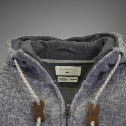 Quik Silver Quiksilver Men's Heather Grey Full Zip Hoodie (S04)