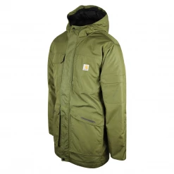 Carhartt Men's Burnt Olive Yukon Extremes Full Swing Insulated Hooded Coat (S02) Mens