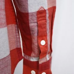 Harley-Davidson Women's 1903 Eagle Red Grey Plaid L/S Woven Shirt (S11)