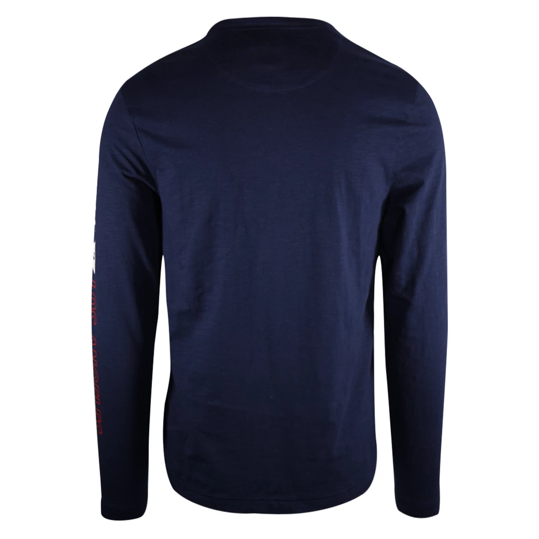 Mens Guess Men's Navy Culkin Slit Henley L/S T-Shirt (Size S & M) 6 Mens Guess Men's Navy Culkin Slit Henley L/S T-Shirt (Size S & M)