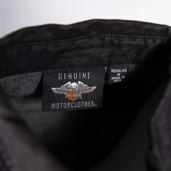 Harley-Davidson Men's Charcoal Denim Sleeveless Vest