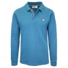 FILA Men's Teal F-Box L/S Polo T-Shirt (S03) 1 FILA Men's Teal F-Box L/S Polo T-Shirt (S03)