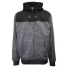 Quiksilver Men's Dark Grey & Heather Grey Two Tone Full Zip Hoodie (S02)