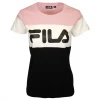 FILA Women's Cream & Pink Three Tone Logo S/S T-Shirt