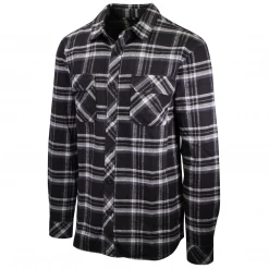 Rip Curl Men's Dark Navy Grey White Plaid L/S Flannel Shirt