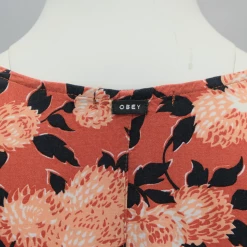 OBEY Women's Dahlias Deep V-Neck L/S Shirt (S04)