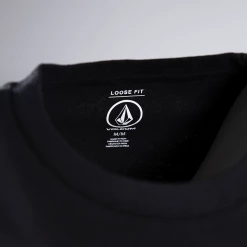 Volcom Men's Black Fossil Shell Loose Fit S/S T-Shirt (S09)