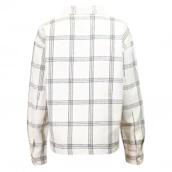 VANS Women's Cream Black Matty Plaid L/S Woven Shirt (S02)
