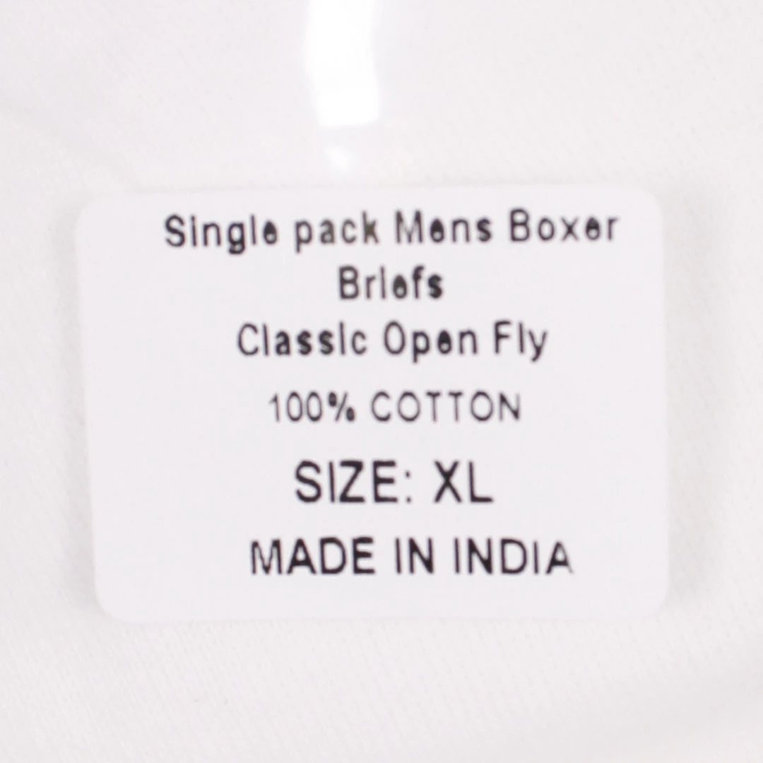 Supreme Men's 100% Authentic Single Pack White Boxer Briefs 7 Supreme Men's 100% Authentic Single Pack White Boxer Briefs