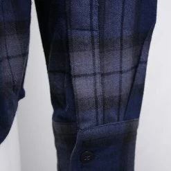 Dickies Men's Navy Blue & Black Plaid Brownsburg L/S Flannel Shirt (S08)