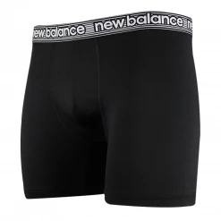 Mens New Balance Men's Black, Neon Green, Striped Pattern 4 Pack Boxer Brief (S03)