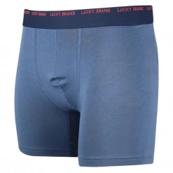 Lucky Brand Men's Blue, Red & Floral Pattern 4 Pack Boxer Briefs (S02) Mens