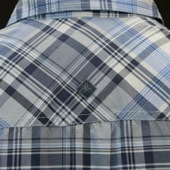 PrAna Men's Blue Grey Plaid S/S Woven Shirt (S18)