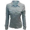 Columbia Women's Sky Blue Omni-Shade Silver Ridge Lite L/S Shirt 490
