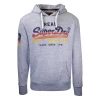 Superdry Men's Sky Blue Vintage Logo L/S Pullover Hoodie (Size Large)