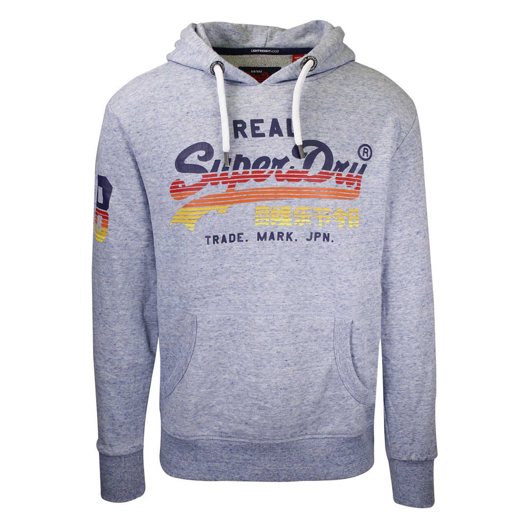 Superdry Men's Sky Blue Vintage Logo L/S Pullover Hoodie (Size Large) 3 Superdry Men's Sky Blue Vintage Logo L/S Pullover Hoodie (Size Large)