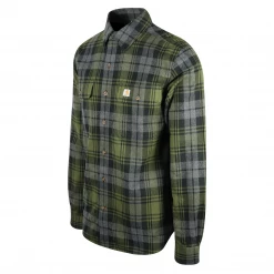 Carhartt Men's Olive Green Black Grey Plaid Slim Fit L/S Flannel Shirt (S10) New Arrivals