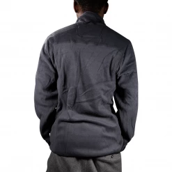 Mens Quechua Men's Black 3 In 1 Fleece Lined Canvas Full Zip Jacket (EU Size Small)