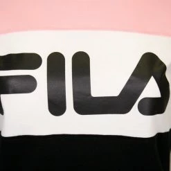 FILA Women's White & Pink Three Tone Logo S/S T-Shirt