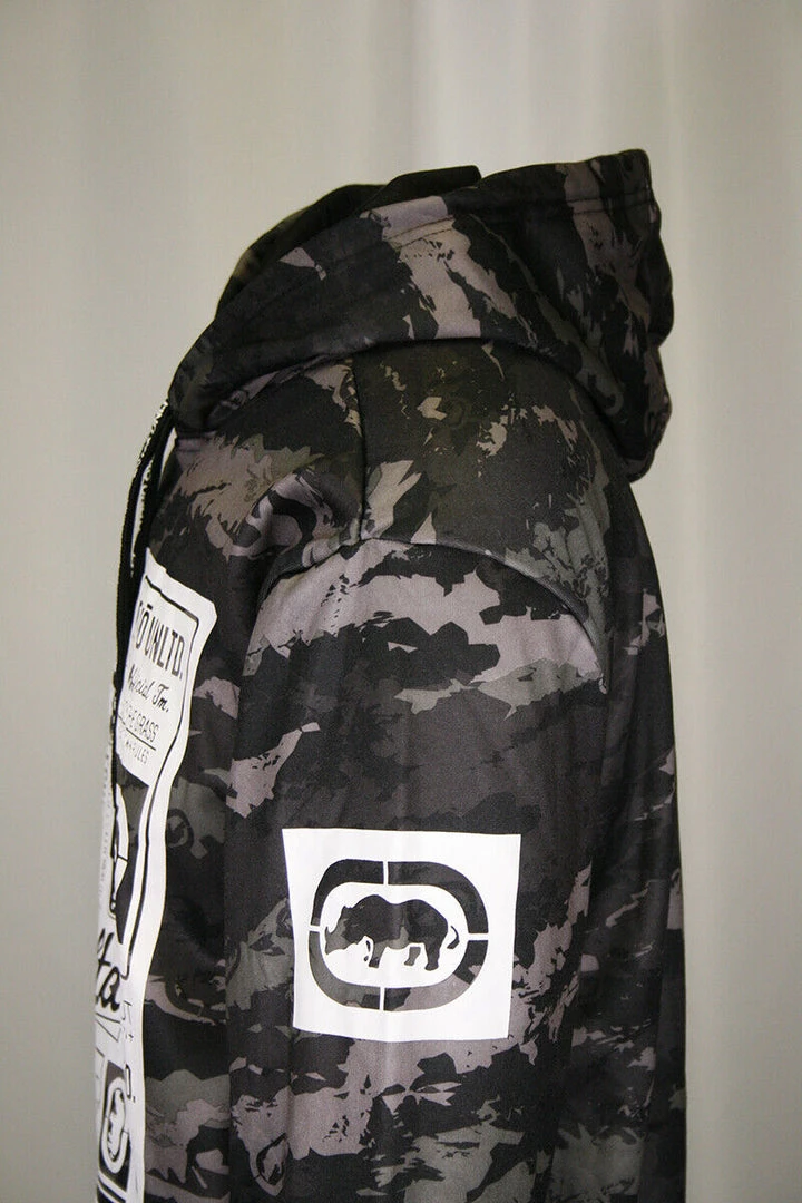 Ecko Unltd. Men's Grey Snakes In The Grass Camo Pull Over Hoodie (S03) 7 Ecko Unltd. Men's Grey Snakes In The Grass Camo Pull Over Hoodie (S03)