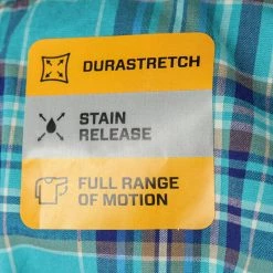 Ariat Men's Aqua Blue Plaid Ventek Rebar S/S Woven Shirt (242)