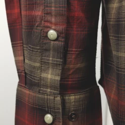 Carhartt Men's Red Brown Tan Plaid Relaxed Fit Snap Front L/S Woven Shirt (S03) New Arrivals