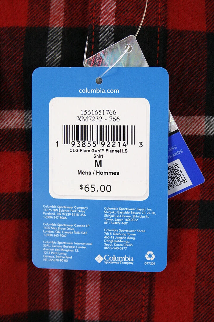 Columbia Men's NCAA CLG Flare Gun Plaid L/S Flannel Shirt (766) 13 Columbia Men's NCAA CLG Flare Gun Plaid L/S Flannel Shirt (766)