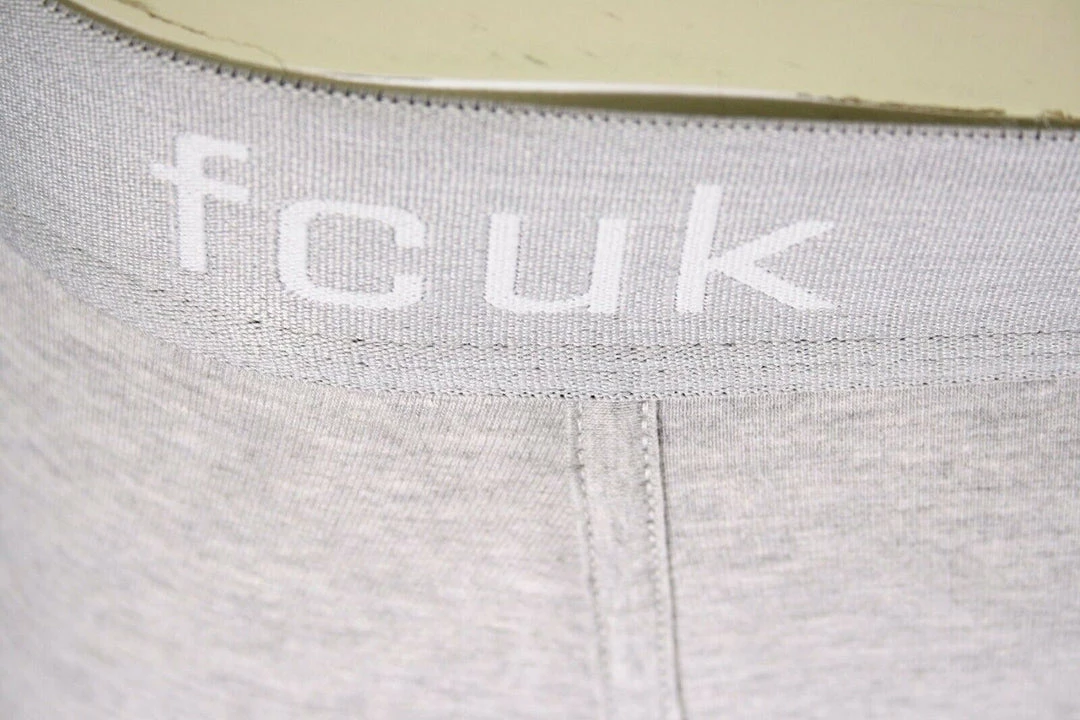 FCUK Men's 3 Pack Grey W/ Grey Strap Boxer Briefs (S01) 6 FCUK Men's 3 Pack Grey W/ Grey Strap Boxer Briefs (S01)