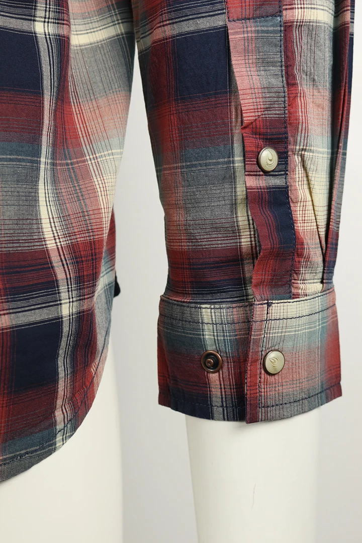 Carhartt Men's Red Navy Cream Plaid Relaxed Fit Snap Front L/S Woven Shirt (S18) New Arrivals 8 Carhartt Men's Red Navy Cream Plaid Relaxed Fit Snap Front L/S Woven Shirt (S18) New Arrivals