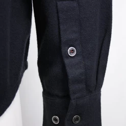 PrAna Men's Solid Dark Navy L/S Flannel Shirt (S31)