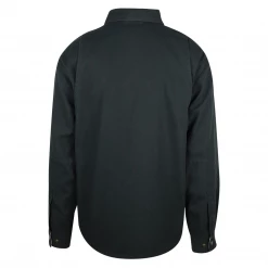 Carhartt Men's Black Flannel Lined Snap On Button Collared L/S Jacket