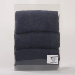 FCUK Men's 3 Pack Navy Blue W/ Black Strap Boxer Briefs (S07)