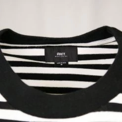 OBEY Men's Amoeba Striped S/S T-Shirt (S01)