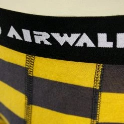 Airwalk Men's 2 Pack Yellow Black Stripe Boxer Brief Mens