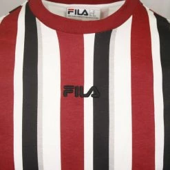 FILA Men's Red Navy White Grey Striped Logo S/S T-Shirt (167) 10 FILA Men's Red Navy White Grey Striped Logo S/S T-Shirt (167)