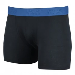 Mens Lucky Brand Men's Dark Grey Multicolor Waistband 4 Pack Boxer Briefs (S01)