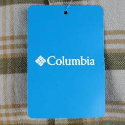 Columbia Men's Grey Olive Green Tan Plaid Cornell Woods L/S Flannel Shirt (041) New Arrivals