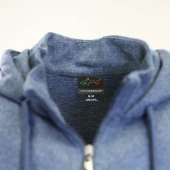 Mens Greg Norman Men's HTH Navy Technical Performance 1/4 Zip Pullover Hoodie (S03)